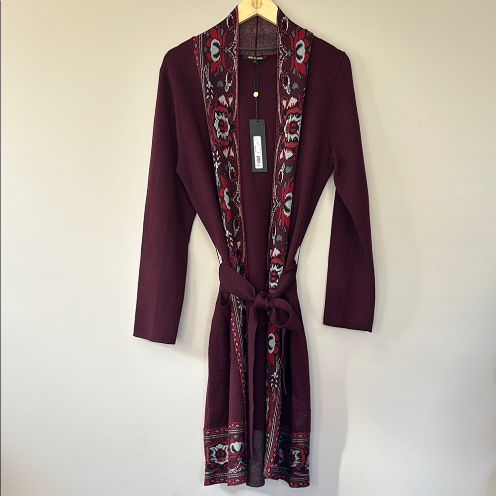 Kobi Halperin Abigail Cardigan Coat‎ Sweater Beet (Maroon) Multi Size Medium